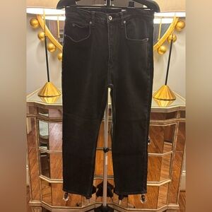 Rag & Bone Women's Black Ankle Length Straight Jeans